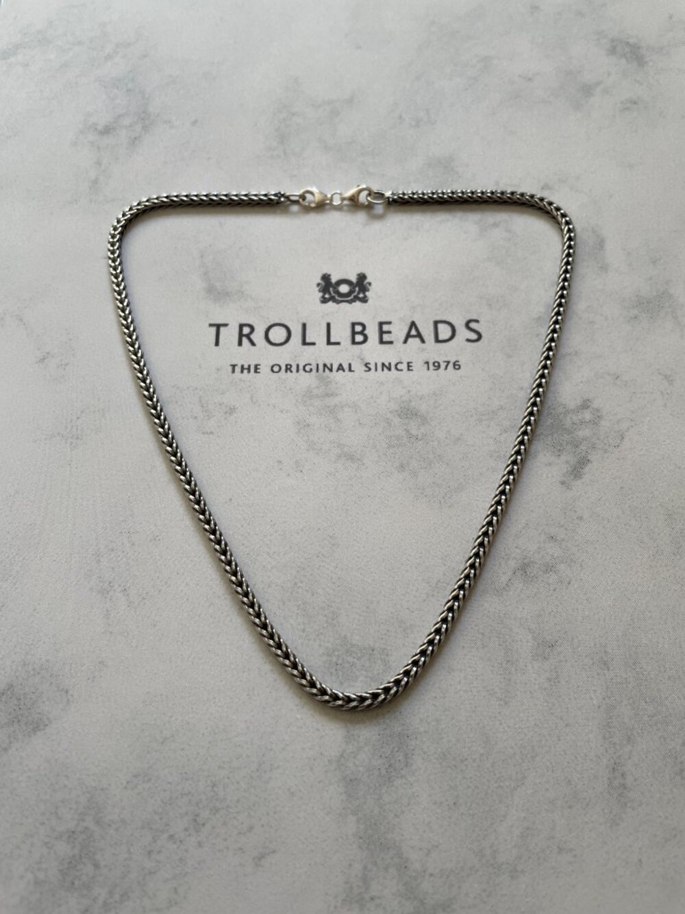 TROLLBEADS 925 Sterling Silver Foxtail Flexible Chain Necklace 14 NEW